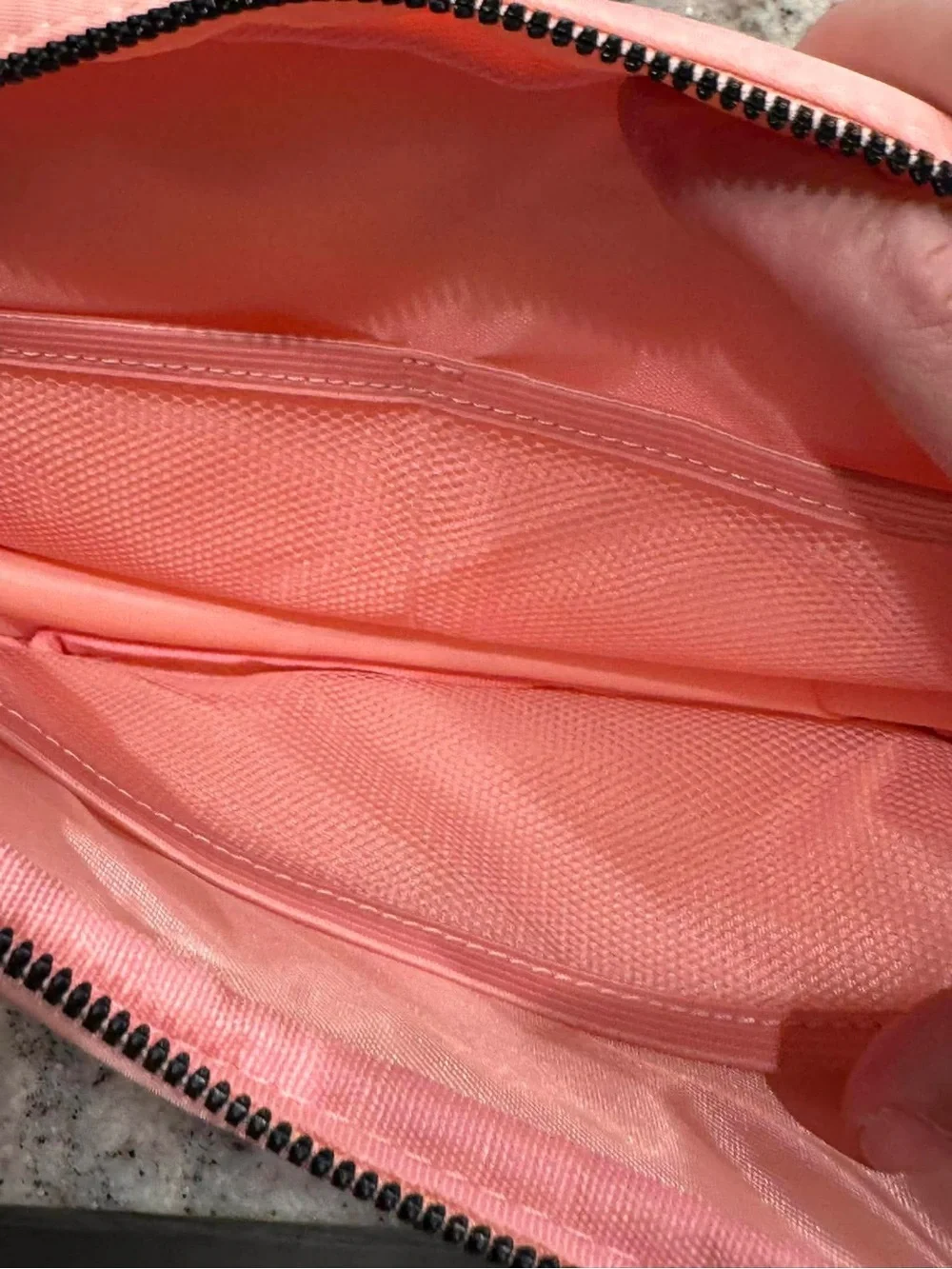 Pink Quilted Crossbody Belt Bag with Gold G Accent Fanny pack adjustable 9”x5”